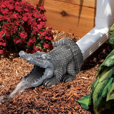 Statue de gouttière en alligator