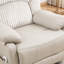 Fauteuil inclinable rembourré très large en velours côtelé avec massage inclinable et pivotant-1797512686