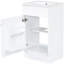 Meuble-lavabo de 18 po avec lavabo. Armoire blanche. Lavabo en céramique à finition vent. Tablette de porte et tablette réglable. Armoire pour une utilisation durable. Trop-plein. Une meilleure expérience.-1631979164
