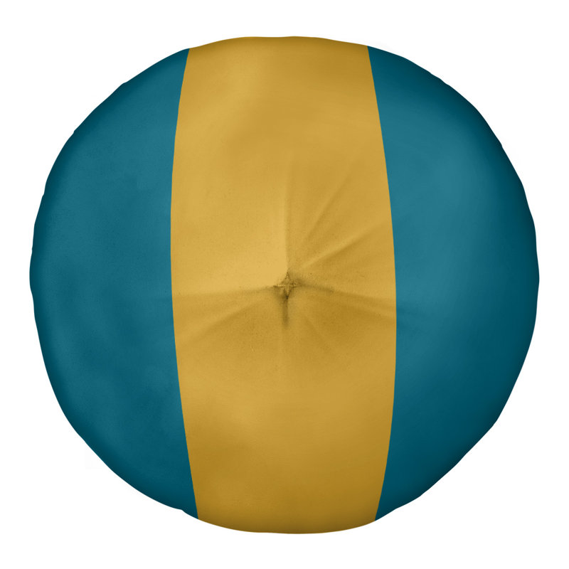  Coussin de sol touffeté, H 30 po x l 30 po, Aqua/Gold