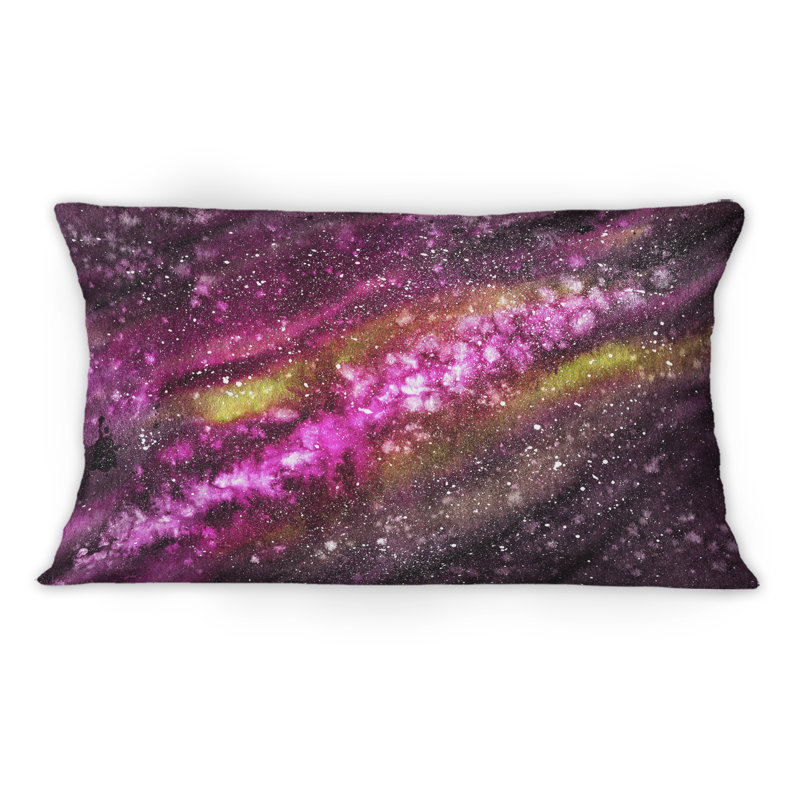 Coussin décoratif à imprimé espace avec voie laiteuse, plein d'étoiles 1