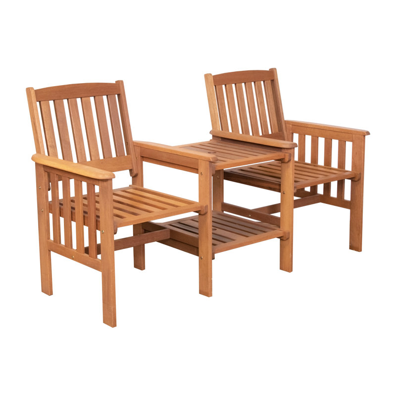Touete Wooden Love Seat