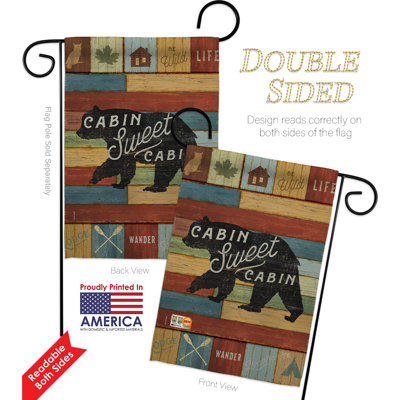 Double Sided 18.5'' H x 13'' W Polyester Flag Set
