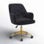Chaise de bureau en velours Samatha-1448605069