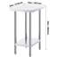 Table de travail à 3 niveaux à hauteur réglable en acier inoxydable 24 x 18 34 po