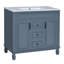 Meuble-lavabo 36 po avec lavabo supérieur, armoire de rangement moderne avec 2 portes à fermeture douce et 2 tiroirs, meuble-lavabo simple-1161139587