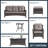 Bonia Wicker 5 - Person Patio Conversation Set with Cushions-567150319-567150318