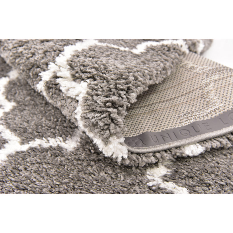Geometric Shag Area Rug, Round 152cm