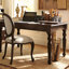 Bureau en bois massif brun foncé de style américain, bureau d'ordinateur pour la chambre à coucher et la baie vitrée, bureau d'écriture