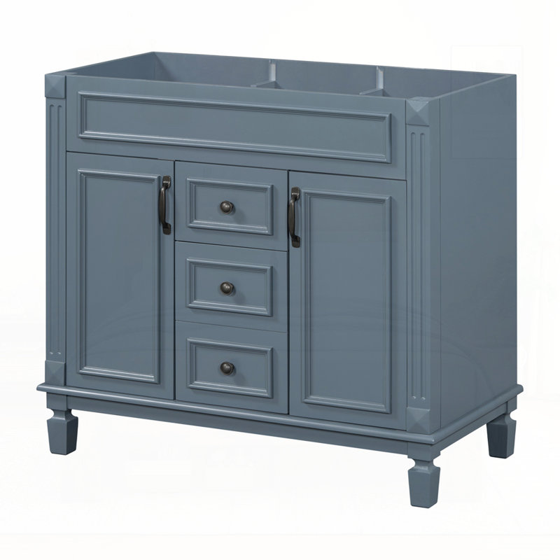 Meuble-lavabo 36 po sans lavabo supérieur, Bleu
