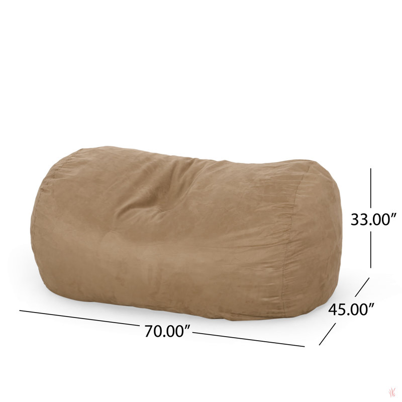 Fauteuil à billes cylindrique 6,5 pieds Nest, Microfibre brun clair