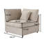 Chaise d'angle rembourrée en lin avec revêtement