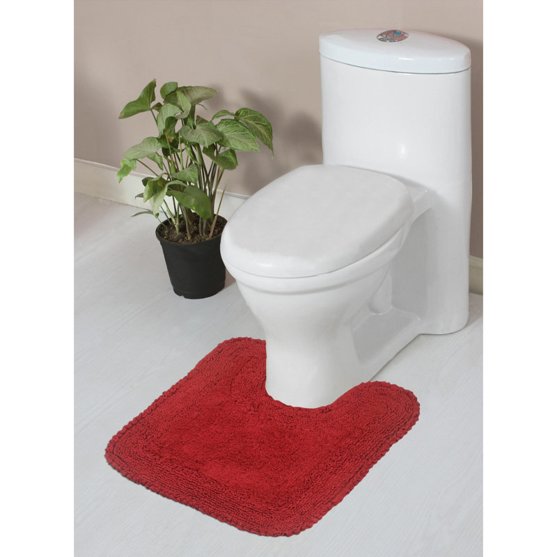 Tapis 100% coton Aceyon 20 po x 20 po, Rouge