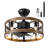 17.7 ''  Farmhouse Caged Ceiling Fan With Light Kit and Remote Control