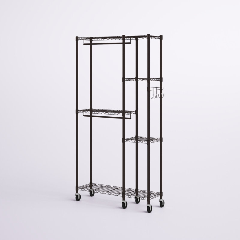 Shawnee 41" W Mobile Garment Rack, Dark Bronze