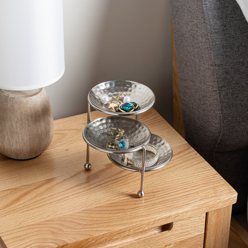 Tabletop Silver 3 Tier Ring Jewellery Stand