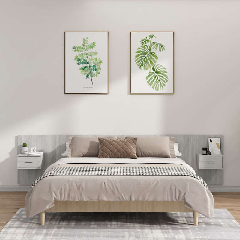 Mooresville Headboard, Double (4'6), Concrete Grey