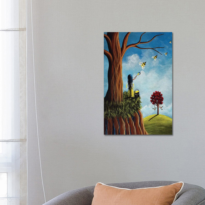 Creating Her Happy Place by Moonlight Art Parlour - Print on Canvas, Wrapped Canvas, 66.04 cm H x 45.72 cm W x 1.91 cm D