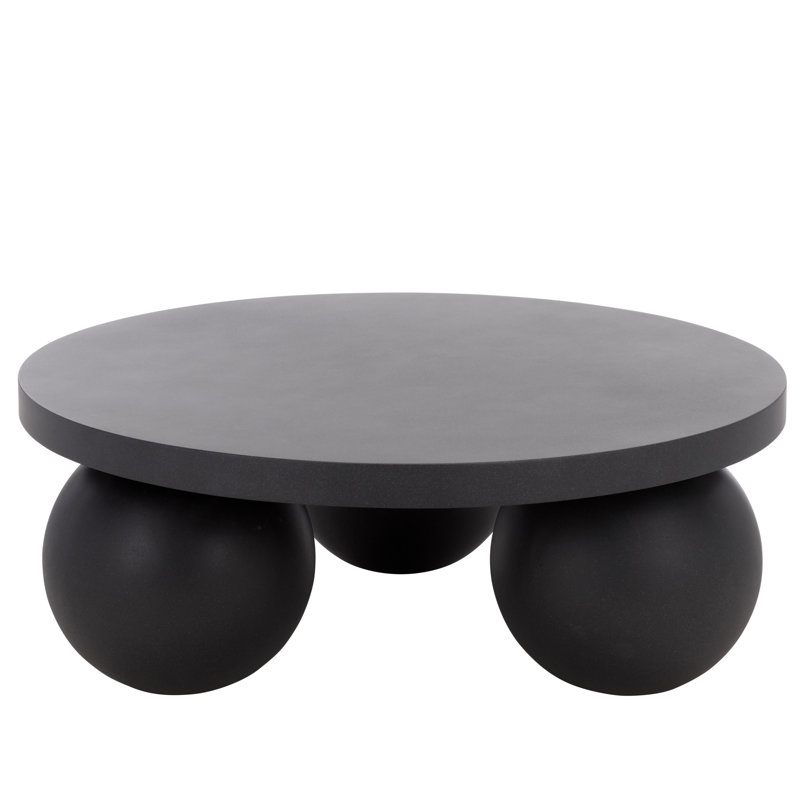 Table basse 3 boules Aurielle, Black
