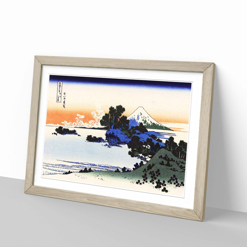 Shichiri Beach by Katsushika Hokusai - Framed Print, 48cm H x 65cm W x 2cm D, Oak Framed