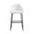 Gracie Modern Vegan Leather Upholstered Steel Counter Stool in White and Black-659403849-658843871