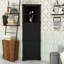 Armoire de salle de bain autoportante Fetiere, armoire haute triangulaire avec tiroirs et tablettes réglables-601294641