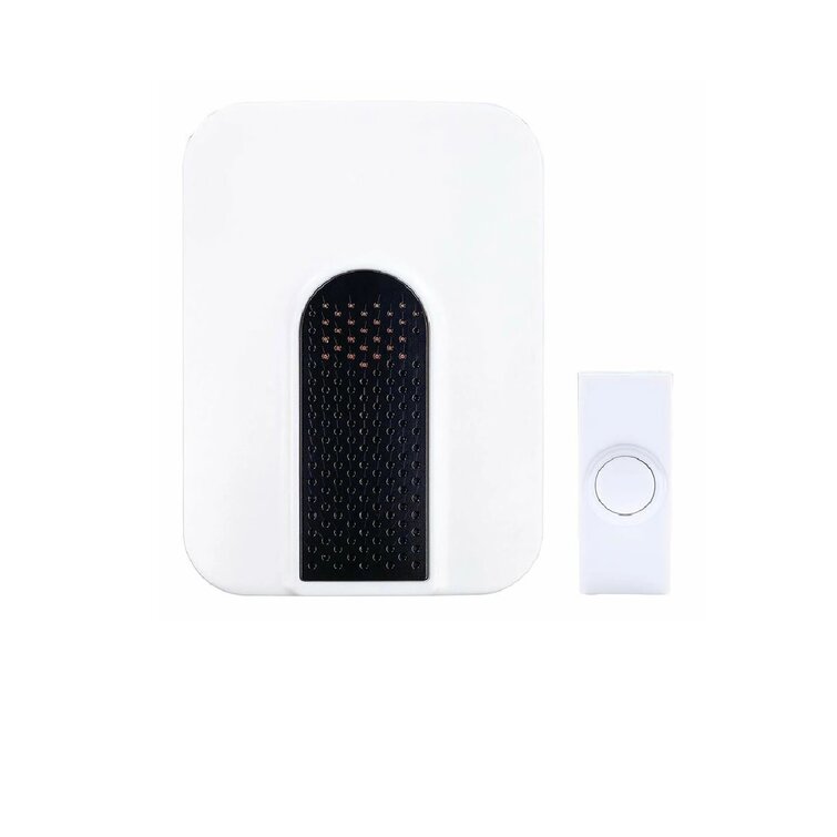 Symple Stuff Black/White Wireless Doorbell Kit | Wayfair