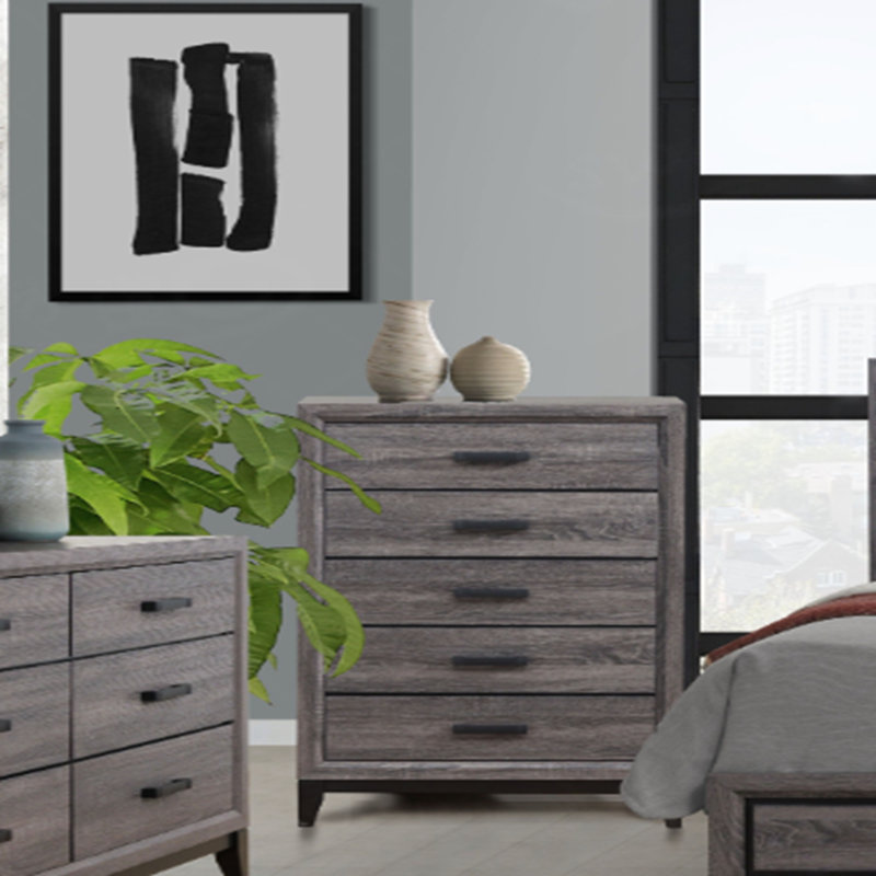 Commode, Noir/gris