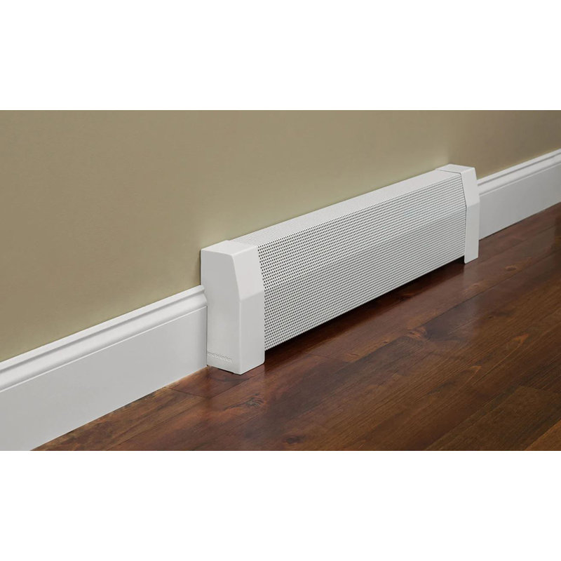 White Galvanized Steel 7 ft Slip-On Baseboard Heater Cover Set