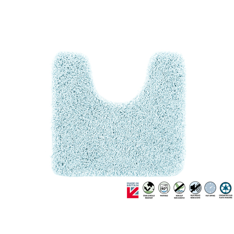 Plastic / Acrylic Non-Slip Contour Mat, Soft Blue