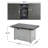 Extendable Rectangle Aluminum Alloy Fire Pit Table, 50,000BTU