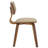 Hoyal Mid-Century Modern Dining Chair - Stained Wood Open Back Accent Chair - Luxury Leather MCM Seating in Single, Set of 2, and Set of 4-1048663726-1040553264