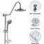 Pomme de douche à pluie 8 po et nickel brossé pour douches relaxantes à fixation murale