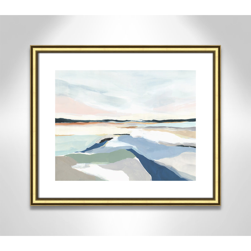 Seaside Day I - Impression de cadre photo sur papier, Papier encadré doré, H 17,25 po x l 20,25 po x P 0,88 po