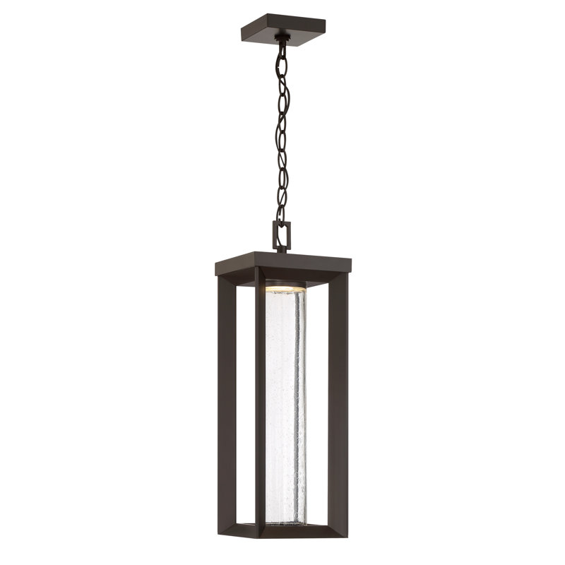 Yisell LED Outdoor Hanging Lantern, 18" H x 7" W x 7" D