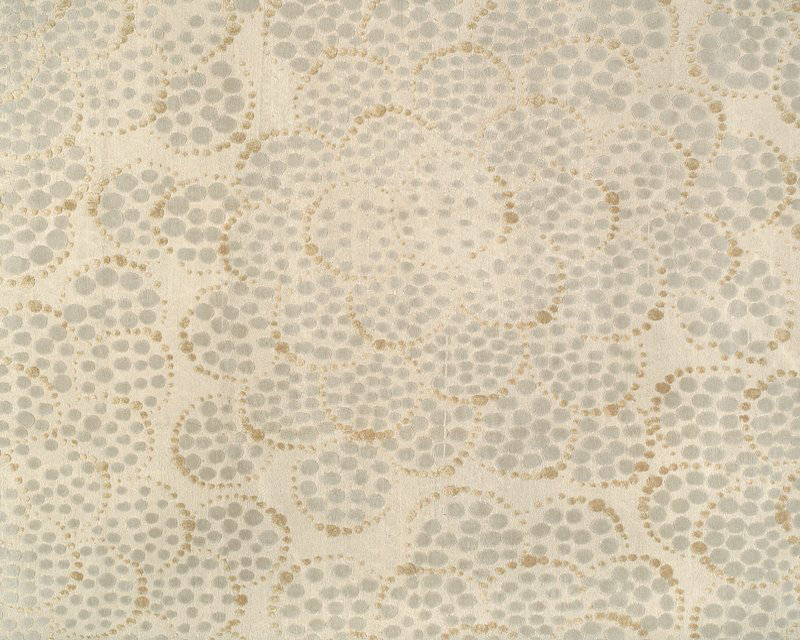 Effervescence Polka Dots Area Rug in Neutral/White, Rectangle 6' x 9'