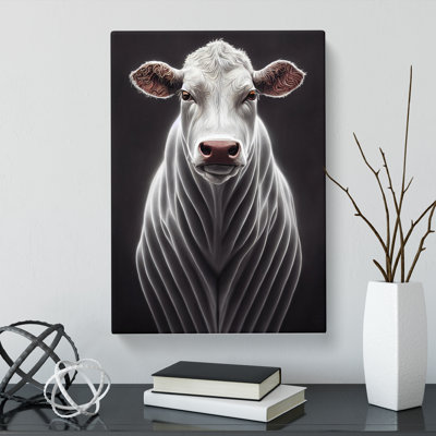 Cow Futuristic - Wrapped Canvas Print