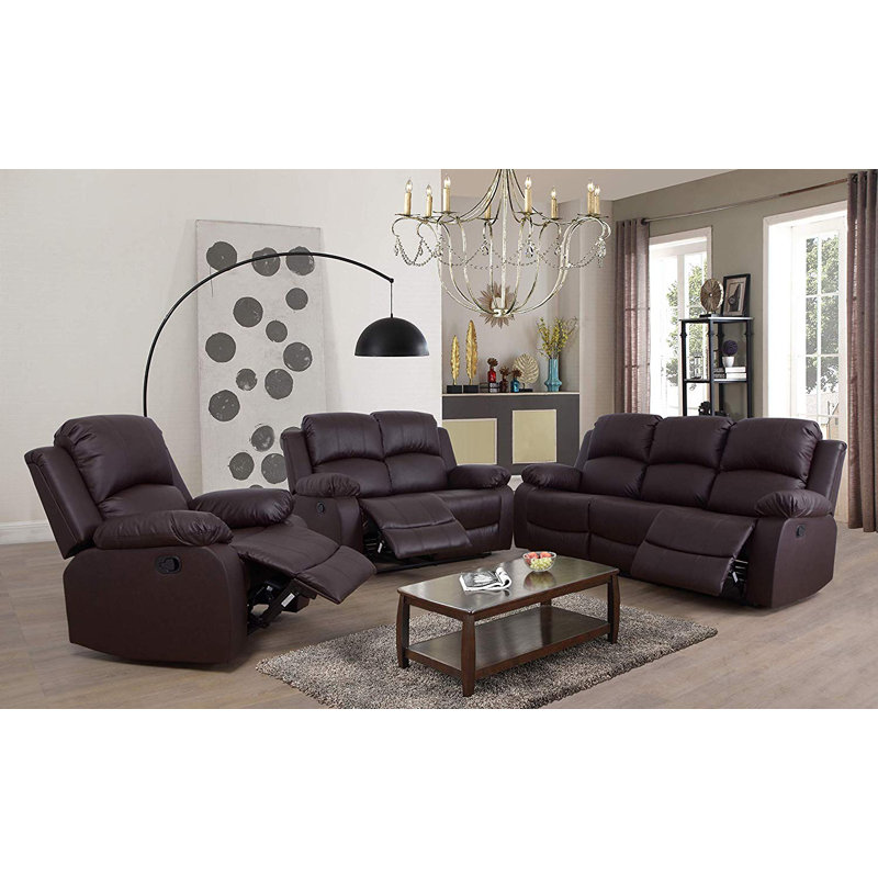 Fauteuil inclinable en cuir noir