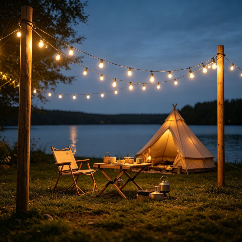96FT LED Patio String Lights, 32 Shatterproof Bulbs