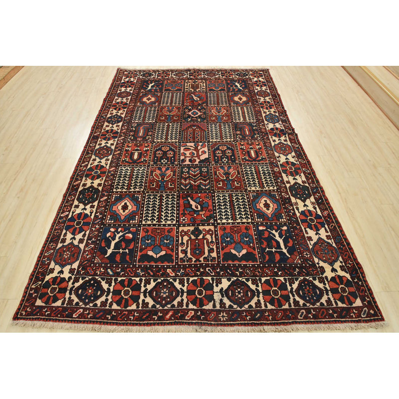 Tapis unique en laine bleu 7 pi 2 po x 10 pi 1 po Fahrin