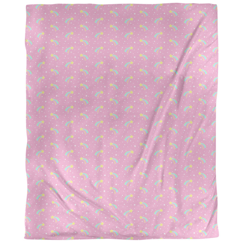 Tissu d’étoiles à tir, Rose, L 54 po x l 36 po, Coton peigné pima