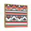 Ethnique zigzag en blanc, gris et rouge I - Impression sur toile-67466045-67466041