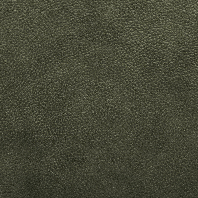 Fauteuil demi-tonneau pivotant en cuir véritable Anselmo Fazio, Fern Green