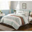 9 pièces en coton pour très grand lit - thème Shabby Chic avec édredon, édredons, taies décoratives et adorables coussins décoratifs-128745188