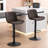Brinitta Modern Swivel Adjustable Height Bar Stools Faux Leather Padded Counter Stools-344278941