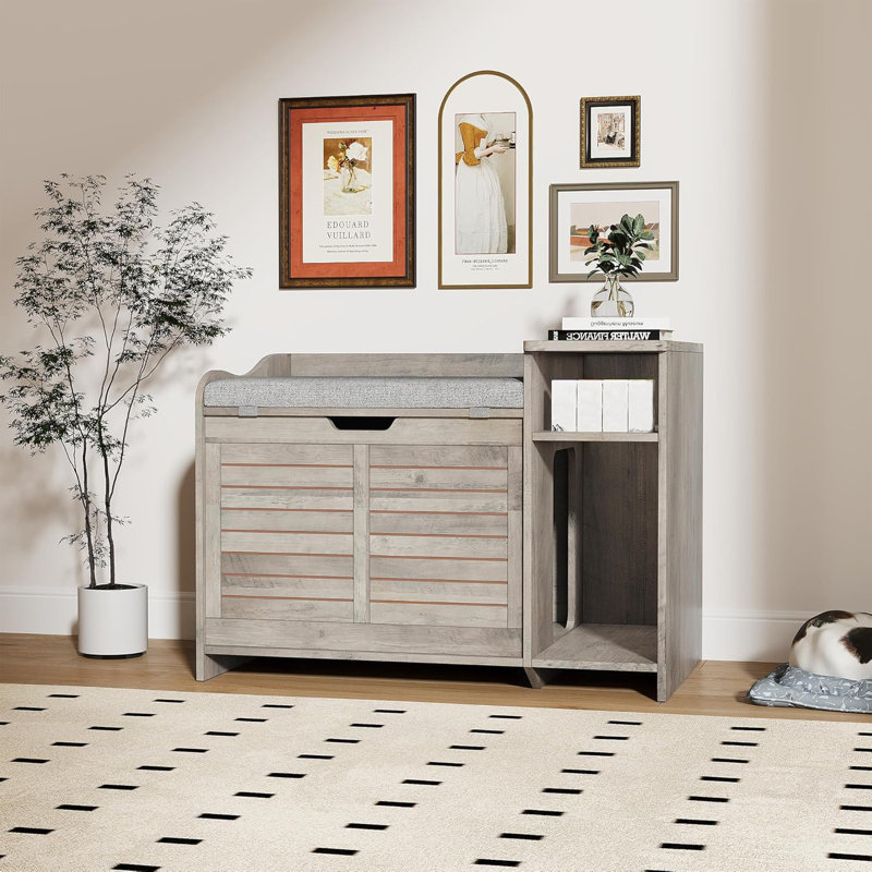 Très grande table de bout en bois pour chat PrecisionAuto Chien à l'épreuve, Gris