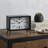 11" Black And White Metal Table Clock