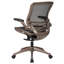Fauteuil de direction en filet à dossier moyen avec accoudoirs rabattables Mignone