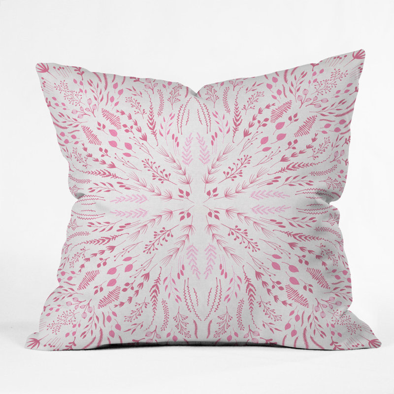Iveta Abolina Outdoor Square Pillow Cover and Insert, Pink, 18" H x 18" W x 5" D