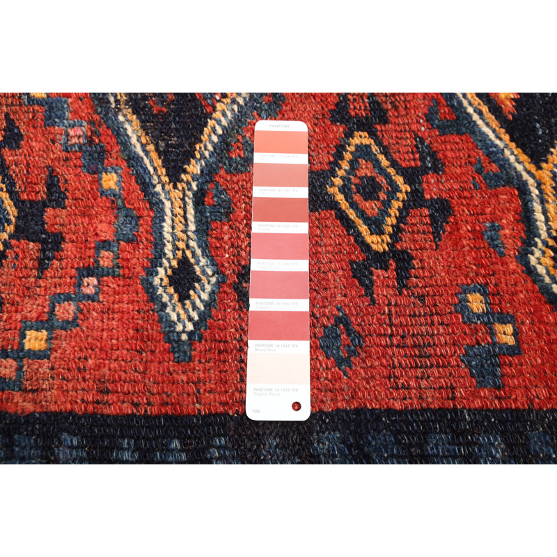 Tapis rouge rétro Melis 4 pi 3 po x 6 pi 8 po